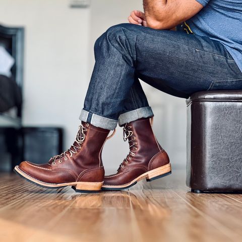 Nicks Moc Toe in Italian Brown Cypress