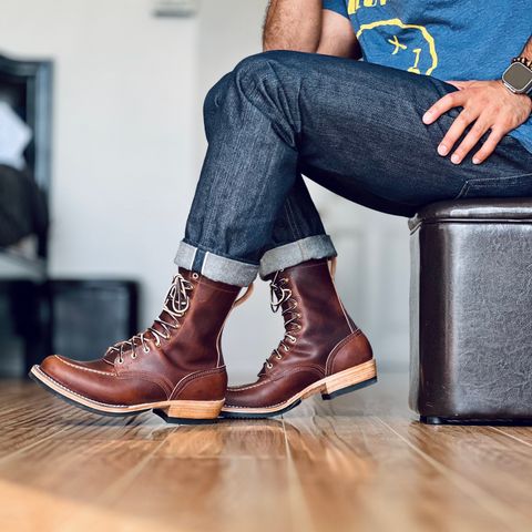 Nicks Moc Toe in Italian Brown Cypress