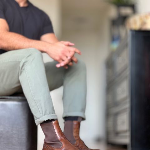 View photo of Tricker's Henry Country Dealer Boot in Cafe Burnished Calf