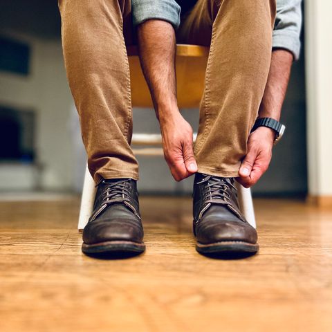 View photo of Red Wing Merchant in S.B. Foot Ebony Harness