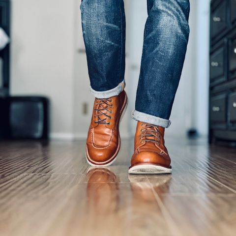 View photo of Grant Stone Brass Boot in Badalassi Carlo Saddle Tan Minerva