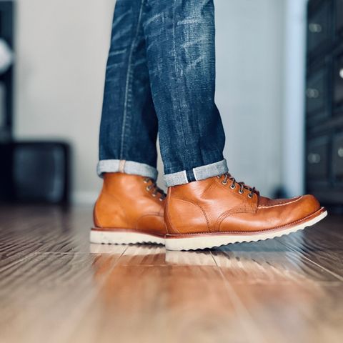 View photo of Grant Stone Brass Boot in Badalassi Carlo Saddle Tan Minerva