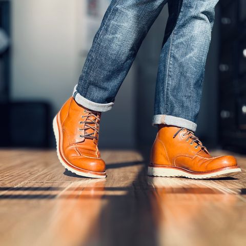 View photo of Grant Stone Brass Boot in Badalassi Carlo Saddle Tan Minerva