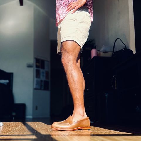 Grant Stone Traveler Penny in Horween Natural Chromexcel