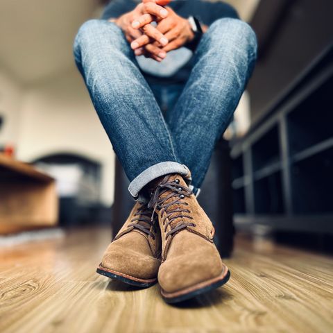 View photo of Red Wing Merchant in S.B. Foot Olive Mohave Roughout