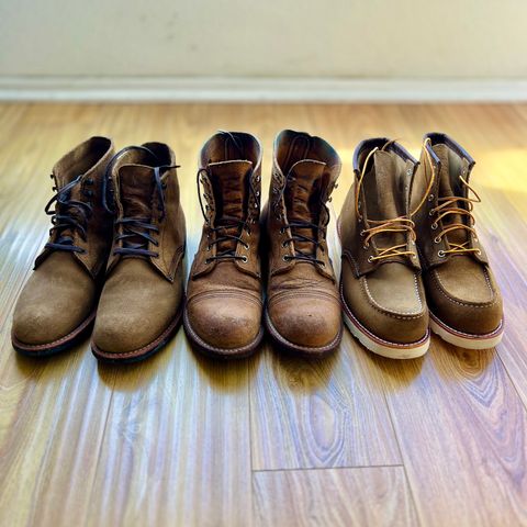 View photo of Red Wing Merchant in S.B. Foot Olive Mohave Roughout