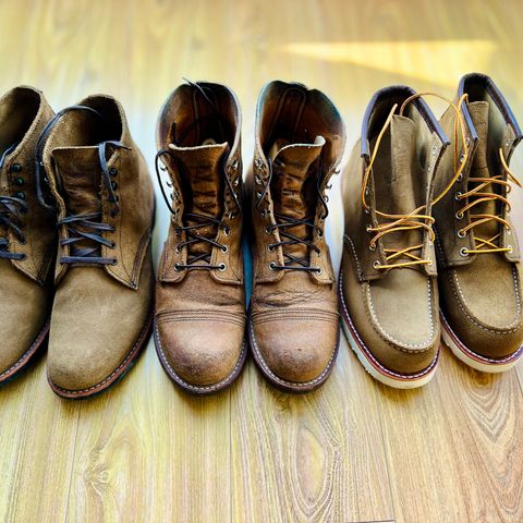 View photo of Red Wing Merchant in S.B. Foot Olive Mohave Roughout