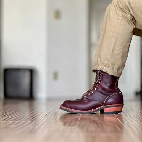 View photo of Nicks MTO in Wickett & Craig Burgundy Double Stuffed