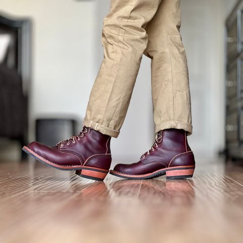 View photo of Nicks MTO in Wickett & Craig Burgundy Double Stuffed