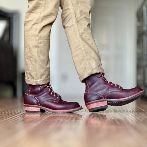 View photo of Nicks MTO in Wickett & Craig Burgundy Double Stuffed