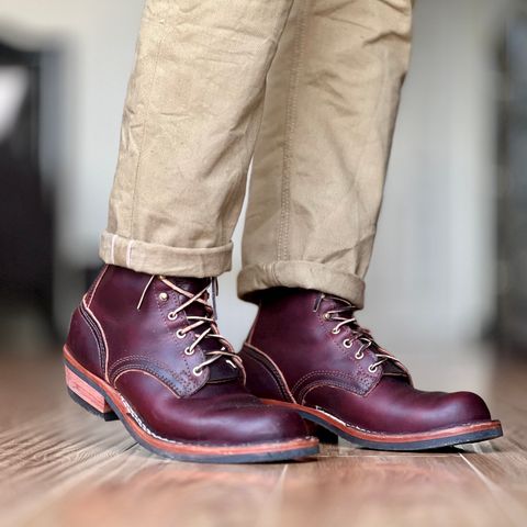 View photo of Nicks MTO in Wickett & Craig Burgundy Double Stuffed