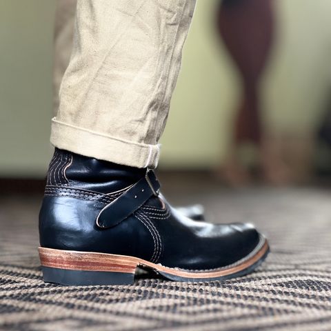 View photo of Wesco Mister Lou in Horween Black Chromexcel Horsehide