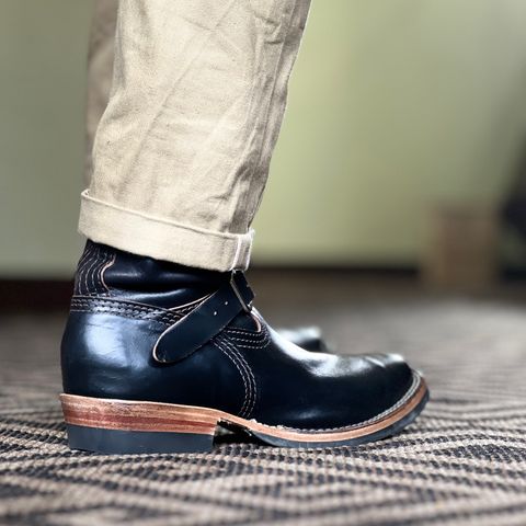 View photo of Wesco Mister Lou in Horween Black Chromexcel Horsehide