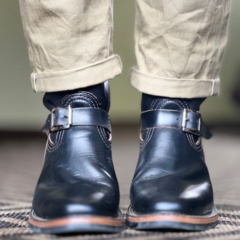 View photo of Wesco Mister Lou in Horween Black Chromexcel Horsehide