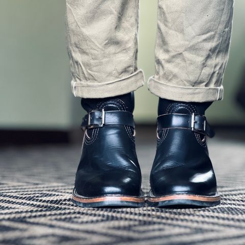 View photo of Wesco Mister Lou in Horween Black Chromexcel Horsehide