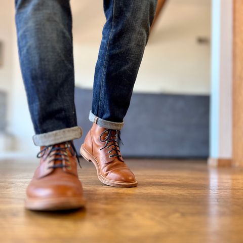 View photo of Grant Stone Diesel Boot in Badalassi Carlo Saddle Tan Minerva