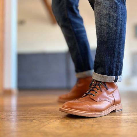 View photo of Grant Stone Diesel Boot in Badalassi Carlo Saddle Tan Minerva