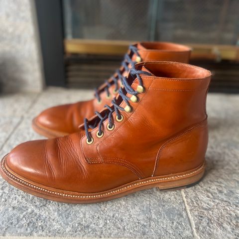 View photo of Grant Stone Diesel Boot in Badalassi Carlo Saddle Tan Minerva