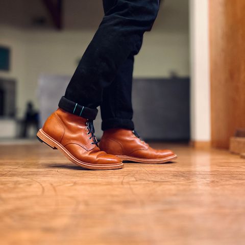 View photo of Grant Stone Diesel Boot in Badalassi Carlo Saddle Tan Minerva