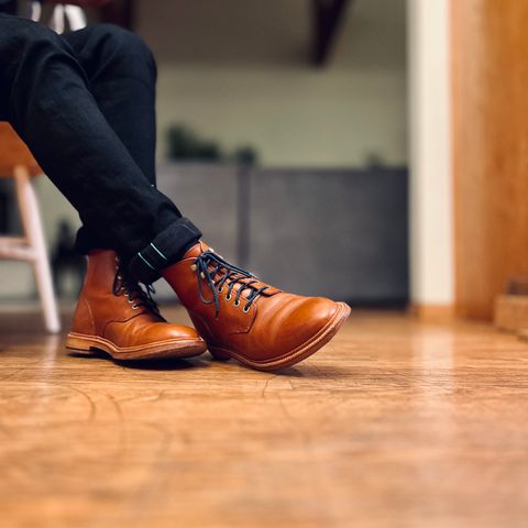 View photo of Grant Stone Diesel Boot in Badalassi Carlo Saddle Tan Minerva