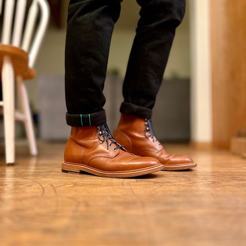 View photo of Grant Stone Diesel Boot in Badalassi Carlo Saddle Tan Minerva