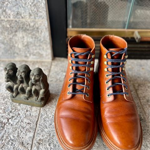 View photo of Grant Stone Diesel Boot in Badalassi Carlo Saddle Tan Minerva