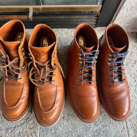 View photo of Grant Stone Diesel Boot in Badalassi Carlo Saddle Tan Minerva