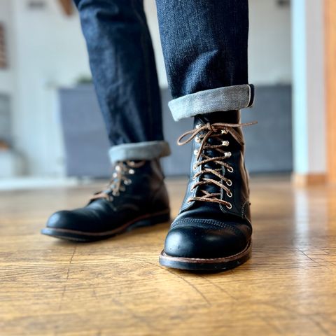 View photo of Red Wing Iron Ranger in S.B. Foot Black Harness