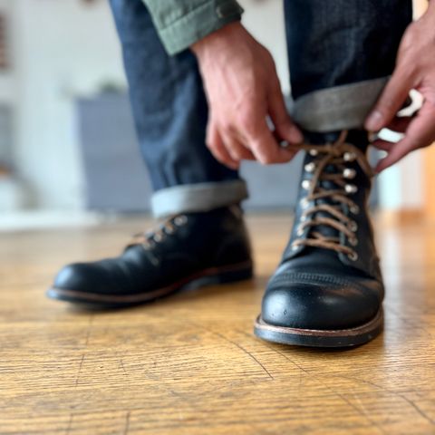 View photo of Red Wing Iron Ranger in S.B. Foot Black Harness