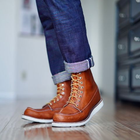 View photo of Red Wing 8-Inch Classic Moc in S.B. Foot Oro Legacy