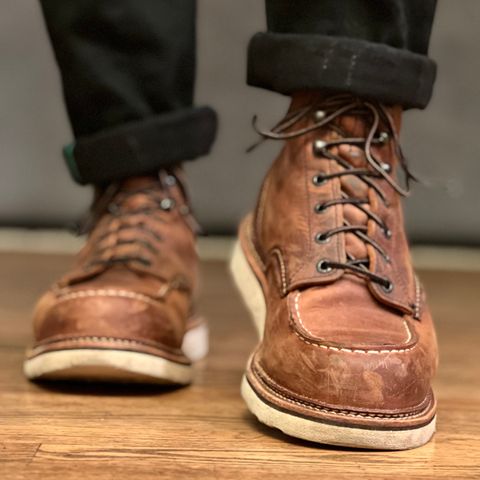 View photo of Red Wing 6-Inch Classic Moc in S.B. Foot Copper Rough and Tough