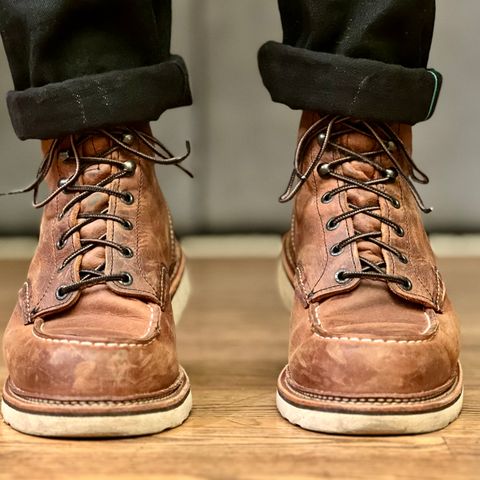 View photo of Red Wing 6-Inch Classic Moc in S.B. Foot Copper Rough and Tough