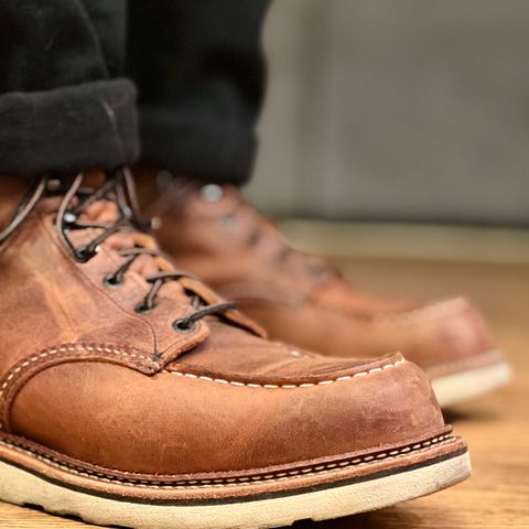 View photo of Red Wing 6-Inch Classic Moc in S.B. Foot Copper Rough and Tough