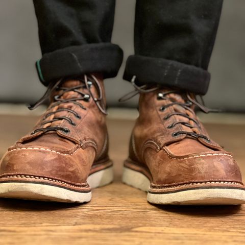 View photo of Red Wing 6-Inch Classic Moc in S.B. Foot Copper Rough and Tough