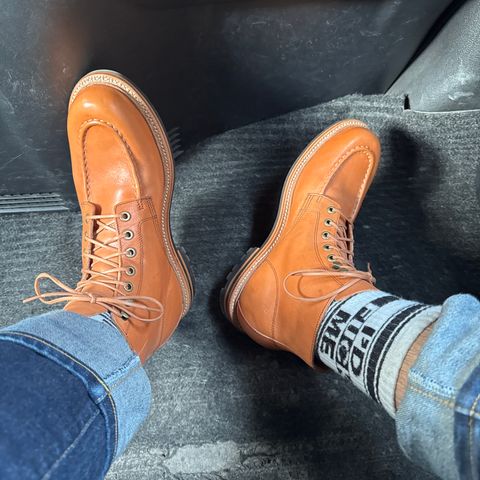 Grant Stone Brass Boot in Horween Tan Essex