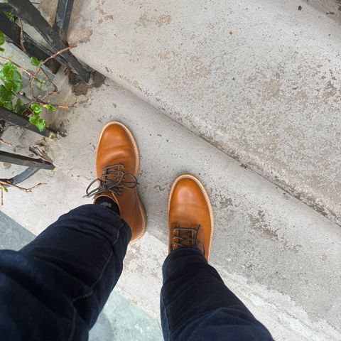 View photo of Grant Stone Diesel Boot in Badalassi Carlo Saddle Tan Minerva