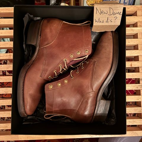 Rolling Dub Trio Griffin 8.5" Plain Toe Boots in Natural Horsebutt