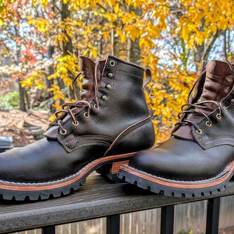 Nicks Urban Logger in Horween Brown Waxed Flesh