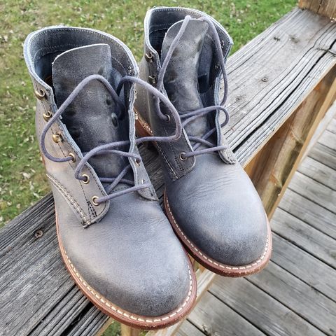 Wolverine 1000 Mile Plain-Toe Boot in Horween Navy Olive Tan