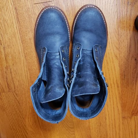 Wolverine 1000 Mile Plain-Toe Boot in Horween Navy Olive Tan