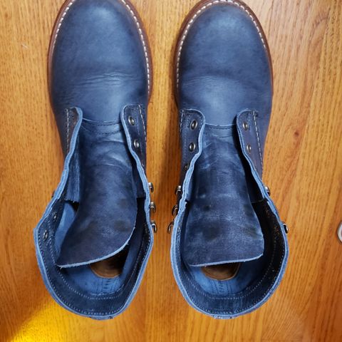 Wolverine 1000 Mile Plain-Toe Boot in Horween Navy Olive Tan