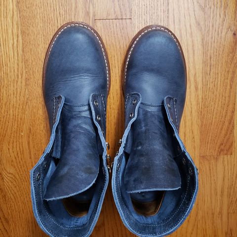 Wolverine 1000 Mile Plain-Toe Boot in Horween Navy Olive Tan