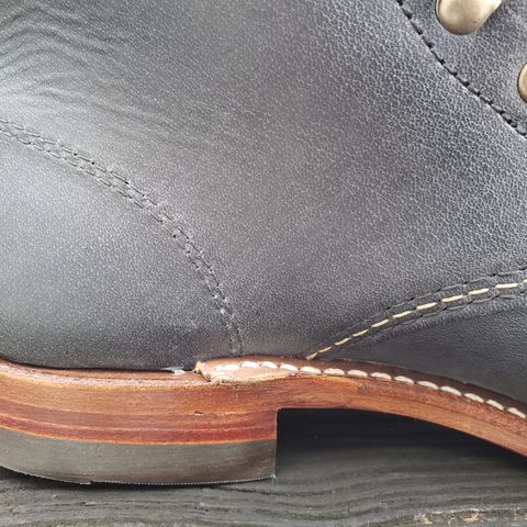 Wolverine 1000 Mile Plain-Toe Boot in Horween Olive Tanned