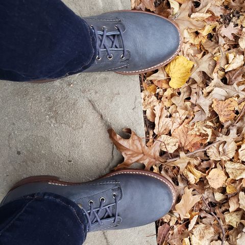 Wolverine 1000 Mile Plain-Toe Boot in Horween Olive Tanned