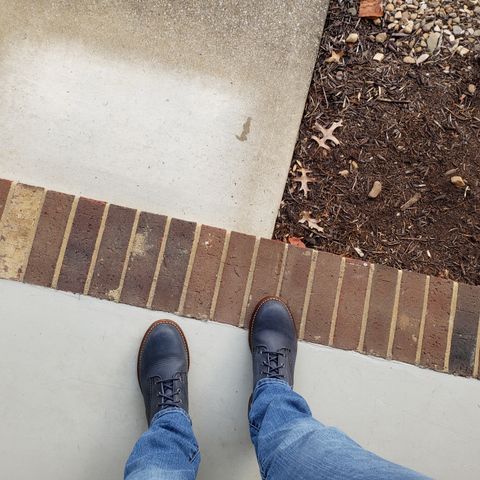 Wolverine 1000 Mile Plain-Toe Boot in Horween Olive Tanned
