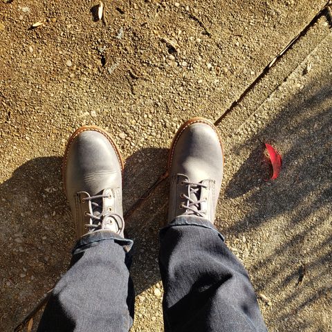 Wolverine 1000 Mile Plain-Toe Boot in Horween Olive Tanned