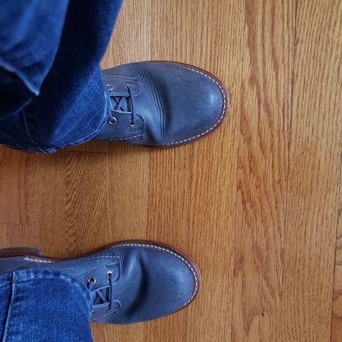 Wolverine 1000 Mile Plain-Toe Boot in Horween Olive Tanned