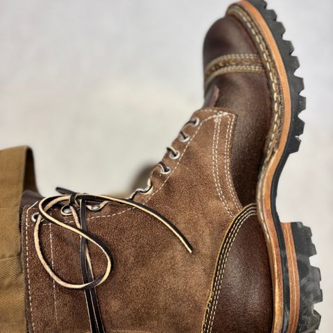 Baker’s Custom White’s Bounty Hunters Bounty Hunters in Horween Cinnamon Waxed Flesh & Seidel Brown Oil Tan Roughout & Horween Olive Waxed Flesh
