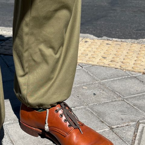 Red Wing Work Oxford in S.B. Foot Brick Settler