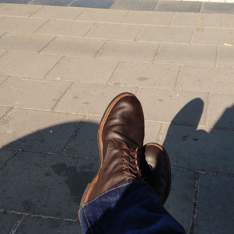 Red Wing Merchant in S.B. Foot Ebony Harness